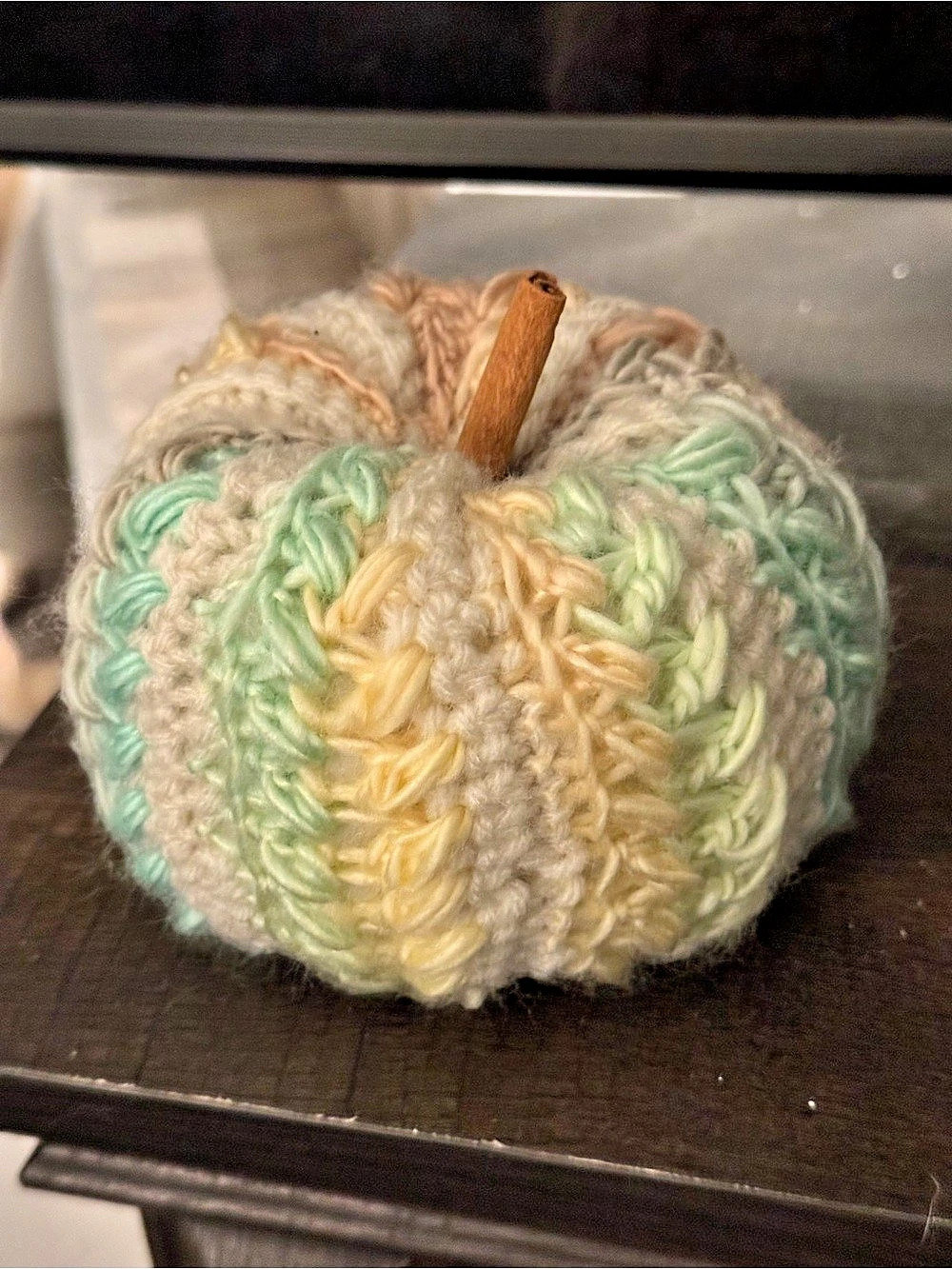 Scented Hand-Crochet Pumpkin Decor in Sherbet & Cream